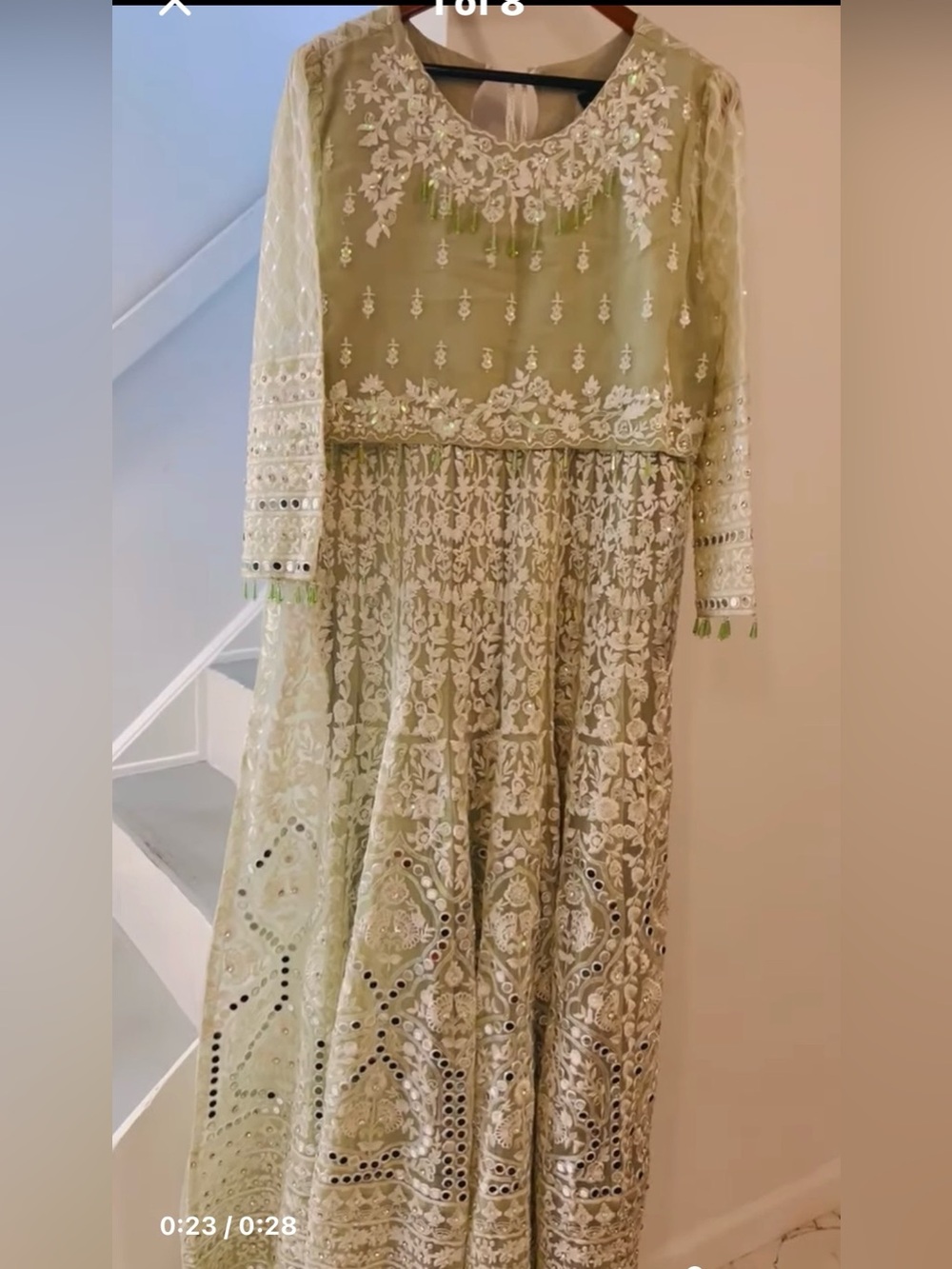 Pakistani Four pieces MAXI dress.Embroidery and Mirror work.Size X large.